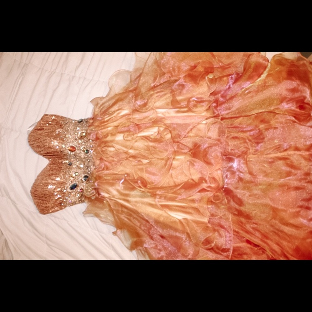 Light orange party dress size - XS
